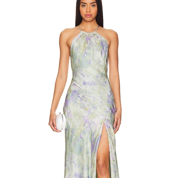 ASTR the Label Elynor Dress in Purple Abstract - Picture 3 of 14